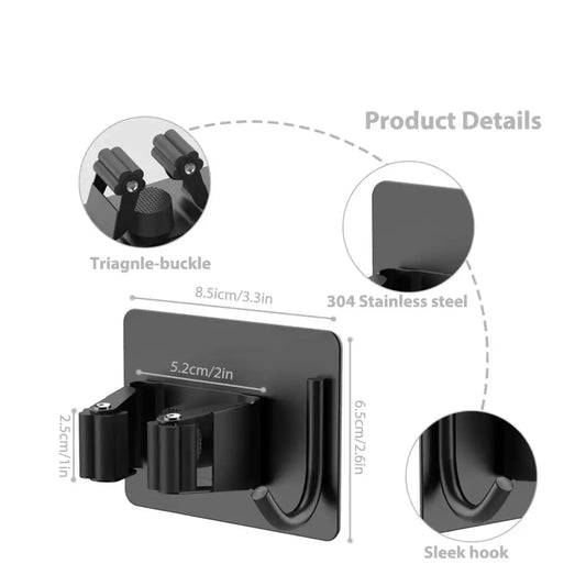 Wall-Mount Mop & Broom Holder Habicare