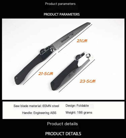Folding Hand Saw - Portable Garden Pruning Saw for Woodworking & Outdoor Use