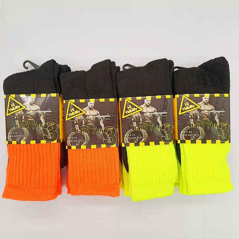 Thick Socks (12 Pairs) Men's Long Hose Crew/Work Socks Bulk Sale