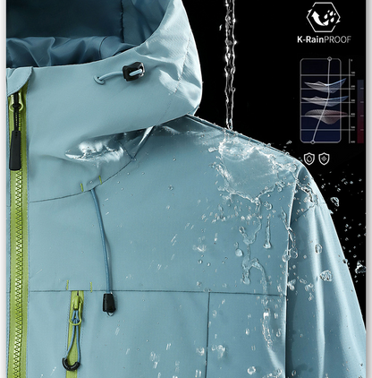 Unisex 3-in-1 Detachable Outdoor Jacket Waterproof Windproof Mountain Coat - ShopHub