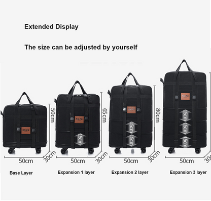 158L Expandable Luggage Bag – Foldable Rolling Travel Bag ECOTREK