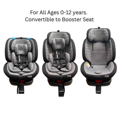 SafeHalo 360 Rotating and Convertible Car Seat with ISOFIX for All Ages - KHAKI