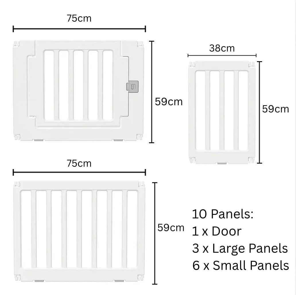 Preorder - 2 in 1 Convertible Baby Playpen 10 pieces & Storage Rack