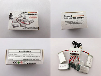 6 in 1 3.7V USB Charger for Drone dealonline.co.nz