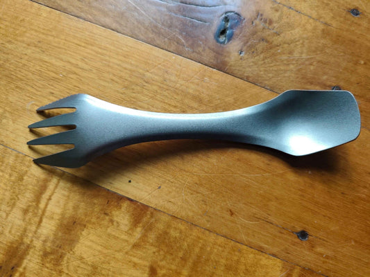 Titanium 3-in-1 Camping Utensil - NZ Stock | Ultralight Spork with Knife Edge
