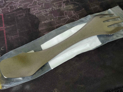 Titanium 3-in-1 Camping Utensil - NZ Stock | Ultralight Spork with Knife Edge