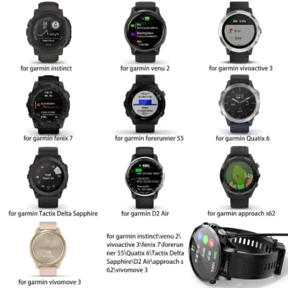 Charger for Garmin Watches (USB & Type C) Habicare