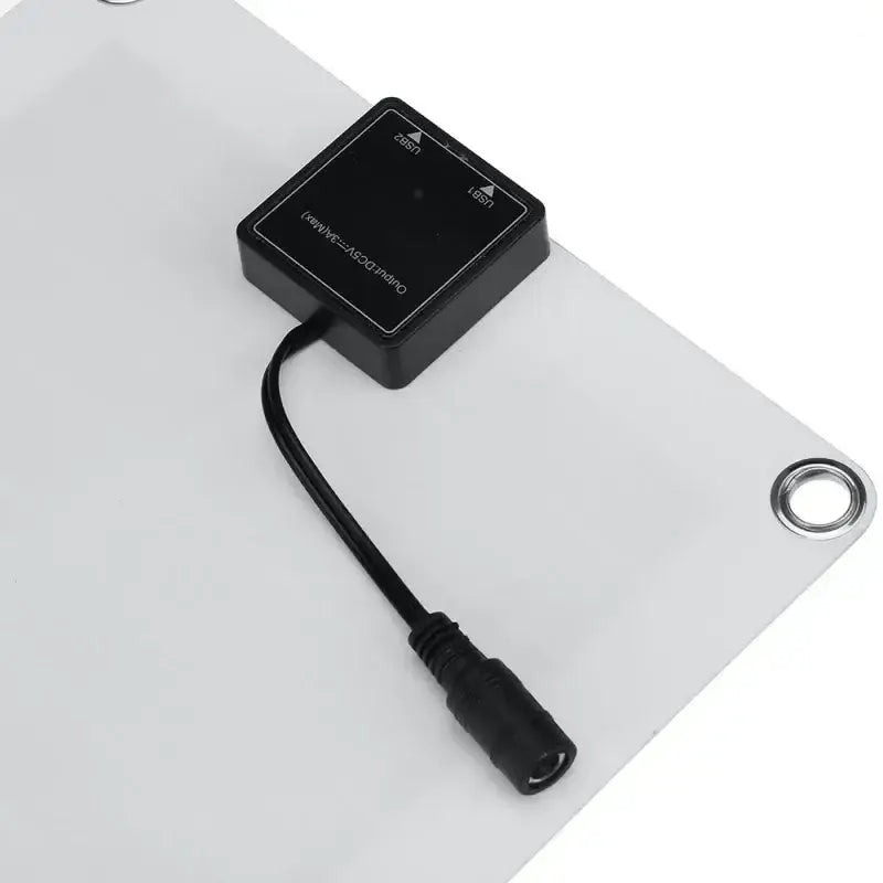 Habicare 100W 12V solar panel kit with controller for RVs, caravans, and home use, shown with mounting hardware and wiring.
