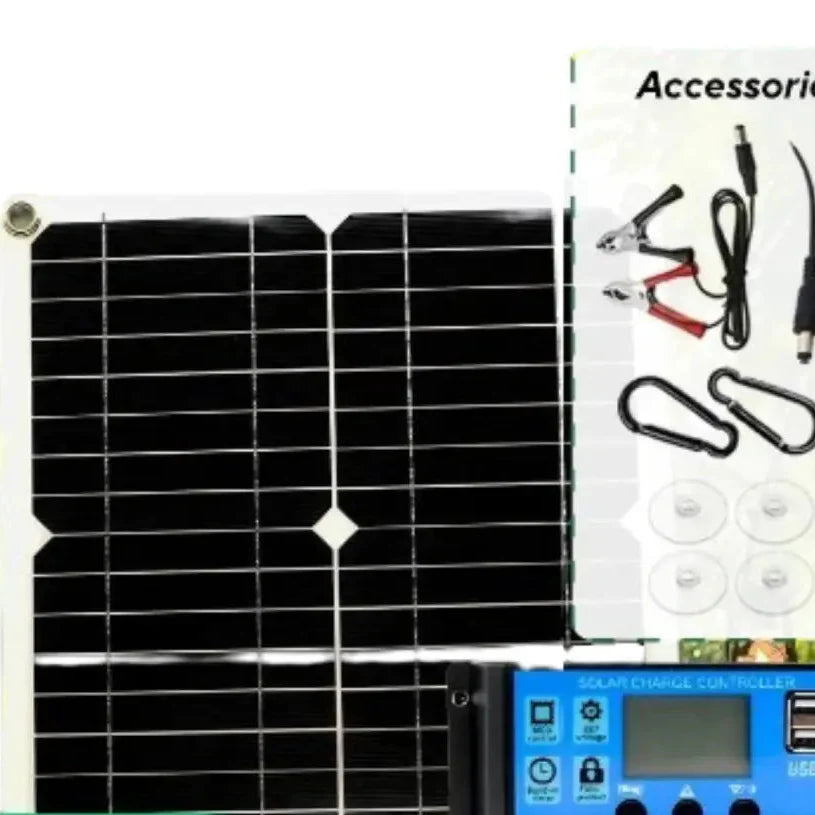 Habicare 100W 12V solar panel kit with controller, suitable for RVs, caravans, and home energy systems