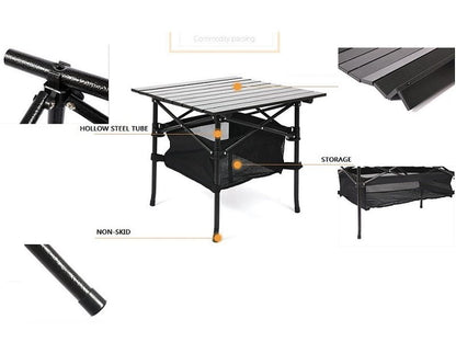 Portable Folding Table Tea Picnic Camping Barbecue Square Table 55cm dealonline.co.nz