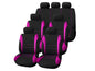 BLACK/PINK 13P Auto Seat Covers Car Truck SUV Van Universal Protectors Polyester dealonline.co.nz