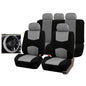 Car Seat Cover 5 Seater Front Rear Cushion Mat Polyester Steering Wheel Cover dealonline.co.nz