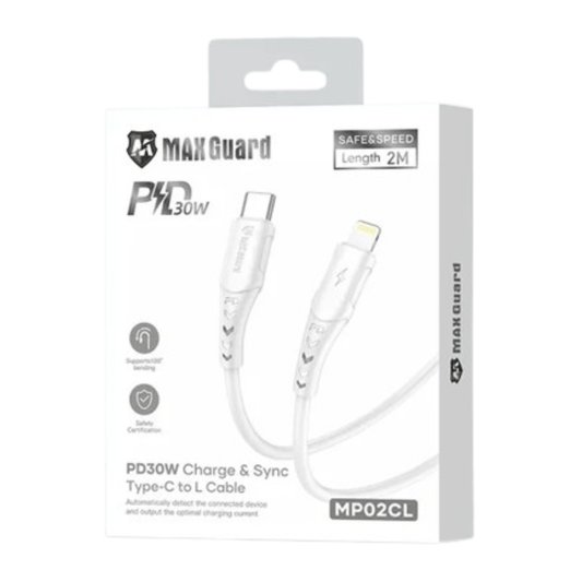 Maxguard 2m 30W Type-C to Lightning Cable MP02CL