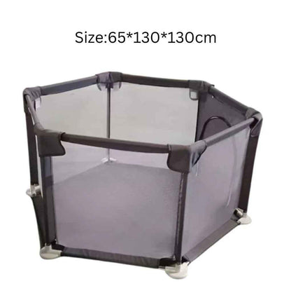Hexagon Baby Playpen with Zipper Door Kids Play Area