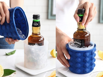 Small Ice Cube Maker Genie Silicone Wine Ice Bucket Big Ice Cube Tray Mold Cup dealonline.co.nz