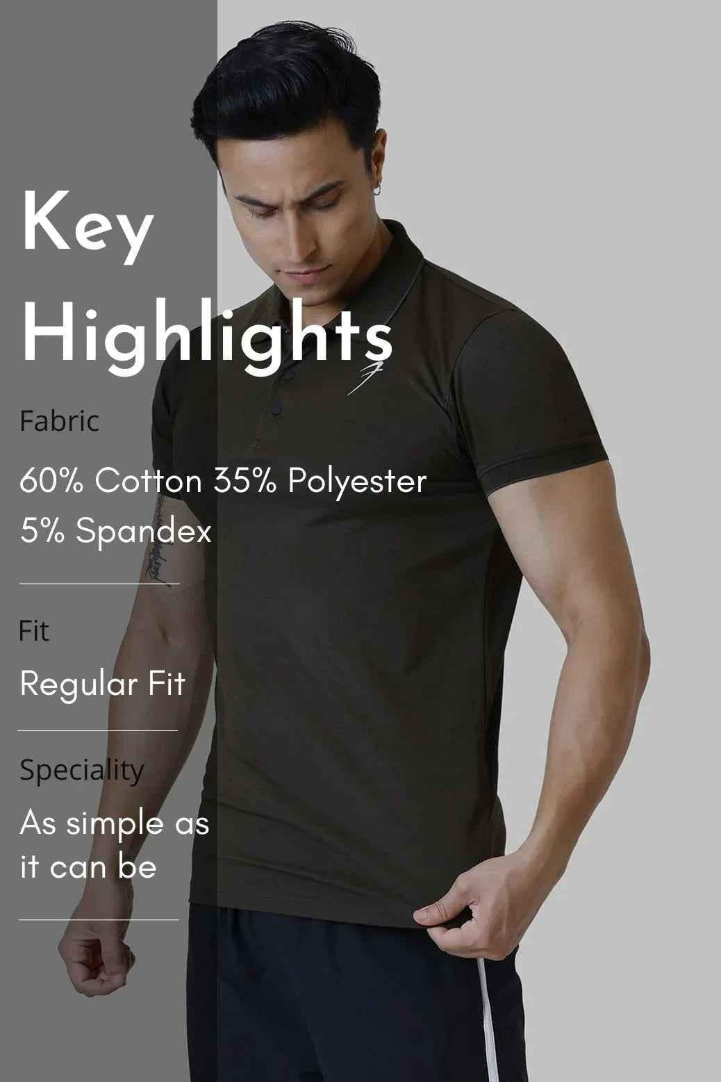 Aura Polo T-shirt Olive