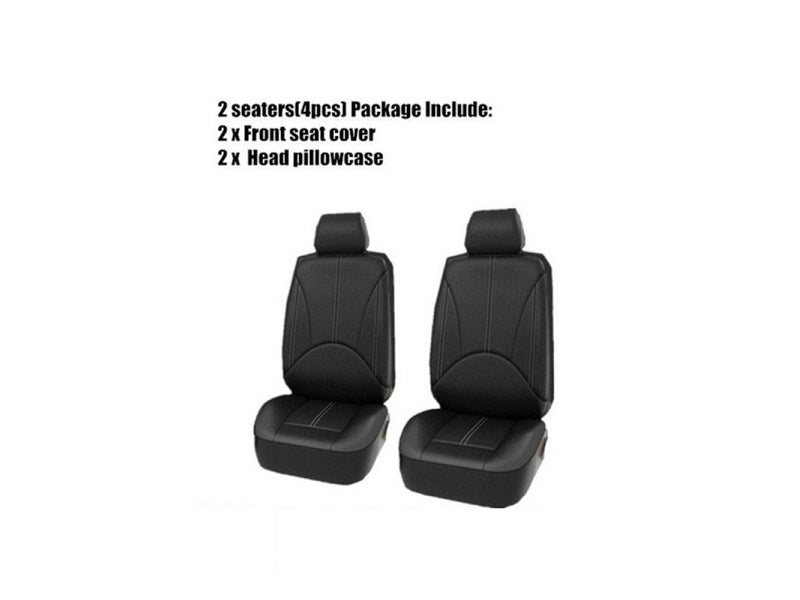 PU Leather Car Seat Cover Protector for 2 Front Seats Set dealonline.co.nz