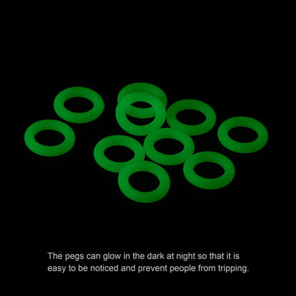 ECOTREK Glow Tent Stake Rings – Silicone Glow Marker Rings for Tent Pegs JP30416 - ShopHub