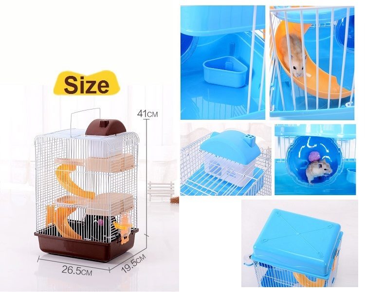 3 Tiers Gorgeous Hamster Mouse Cage pet toy Storey Fantasia Cage Castle - Pink dealonline.co.nz