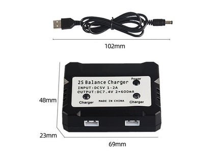 2 in 1 7.4V USB Charger for Drone dealonline.co.nz