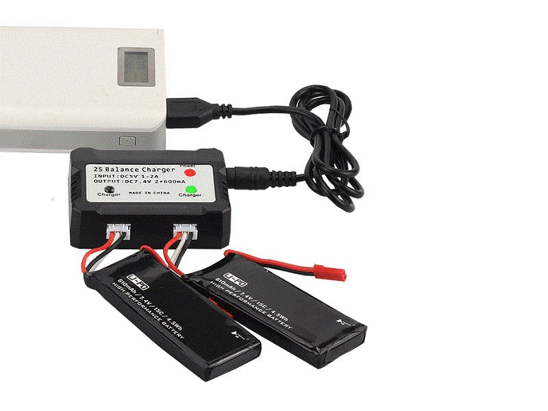 2 in 1 7.4V USB Charger for Drone dealonline.co.nz