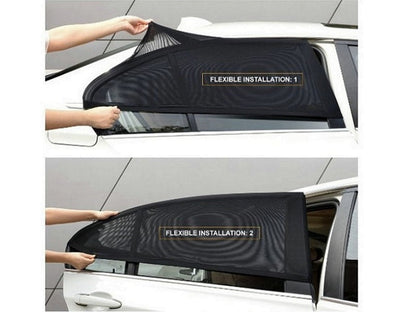 4pcs/set Car Front & Rear Side Window Sun Shade Cover Visor Mesh Shield Sunshade dealonline.co.nz