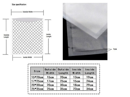 Textured Vacuum Seal Bags Pre-cut Food Storage Saver Bags Size XS-L dealonline.co.nz