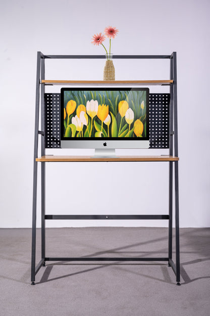 Garin desk with shelf Black Frame sue-e furniture