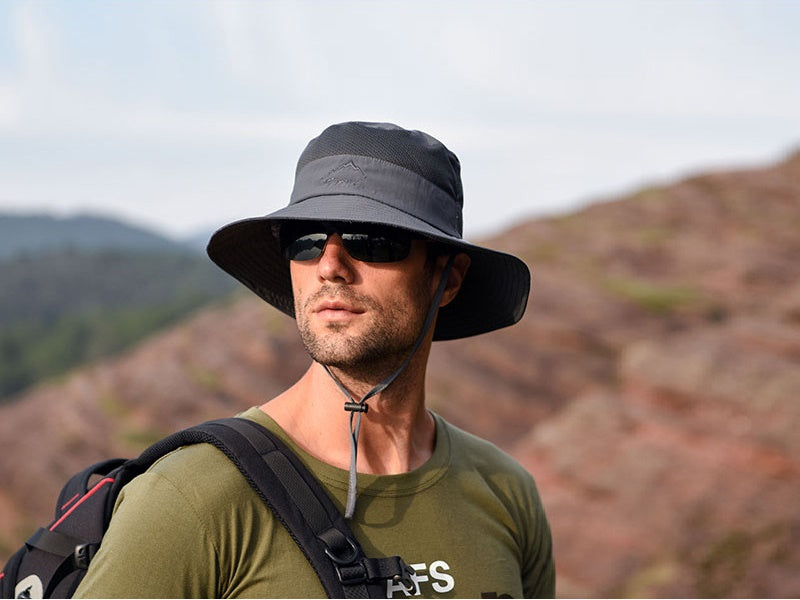 9073GREY Sun HatS Wide Brim Bucket Outdoor Fishing Hiking Cap UV Protection dealonline.co.nz