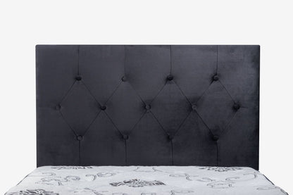 Fenland Headboard Black Velvet King Single Size sue-e furniture