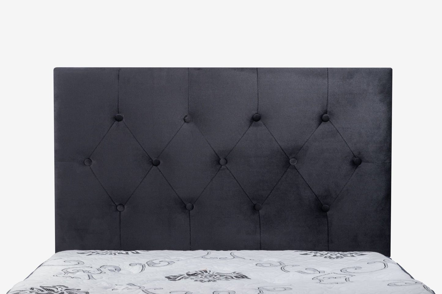 Fenland Headboard Black Velvet Single Size sue-e furniture