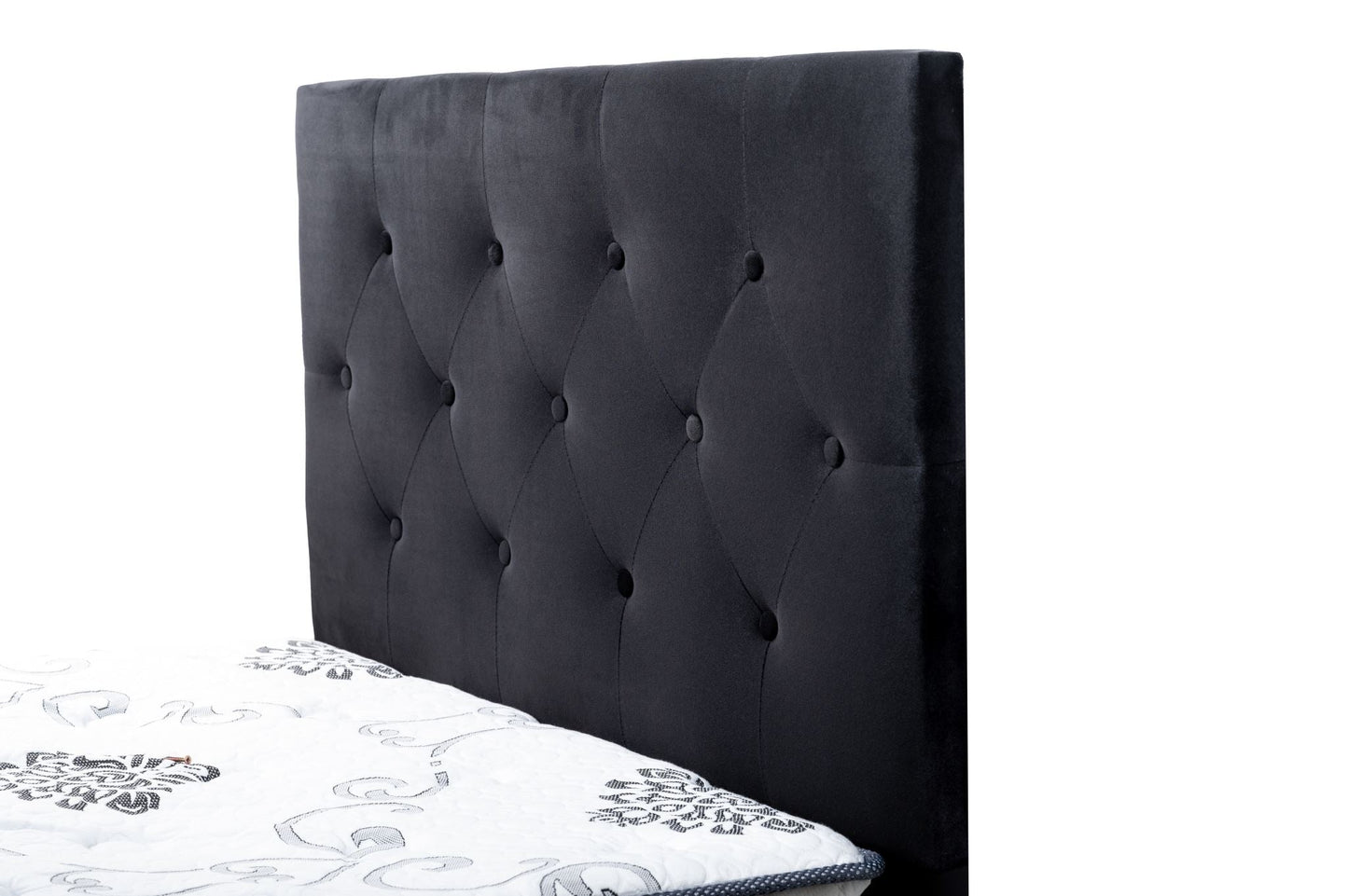 Fenland Headboard Black Velvet Single Size sue-e furniture