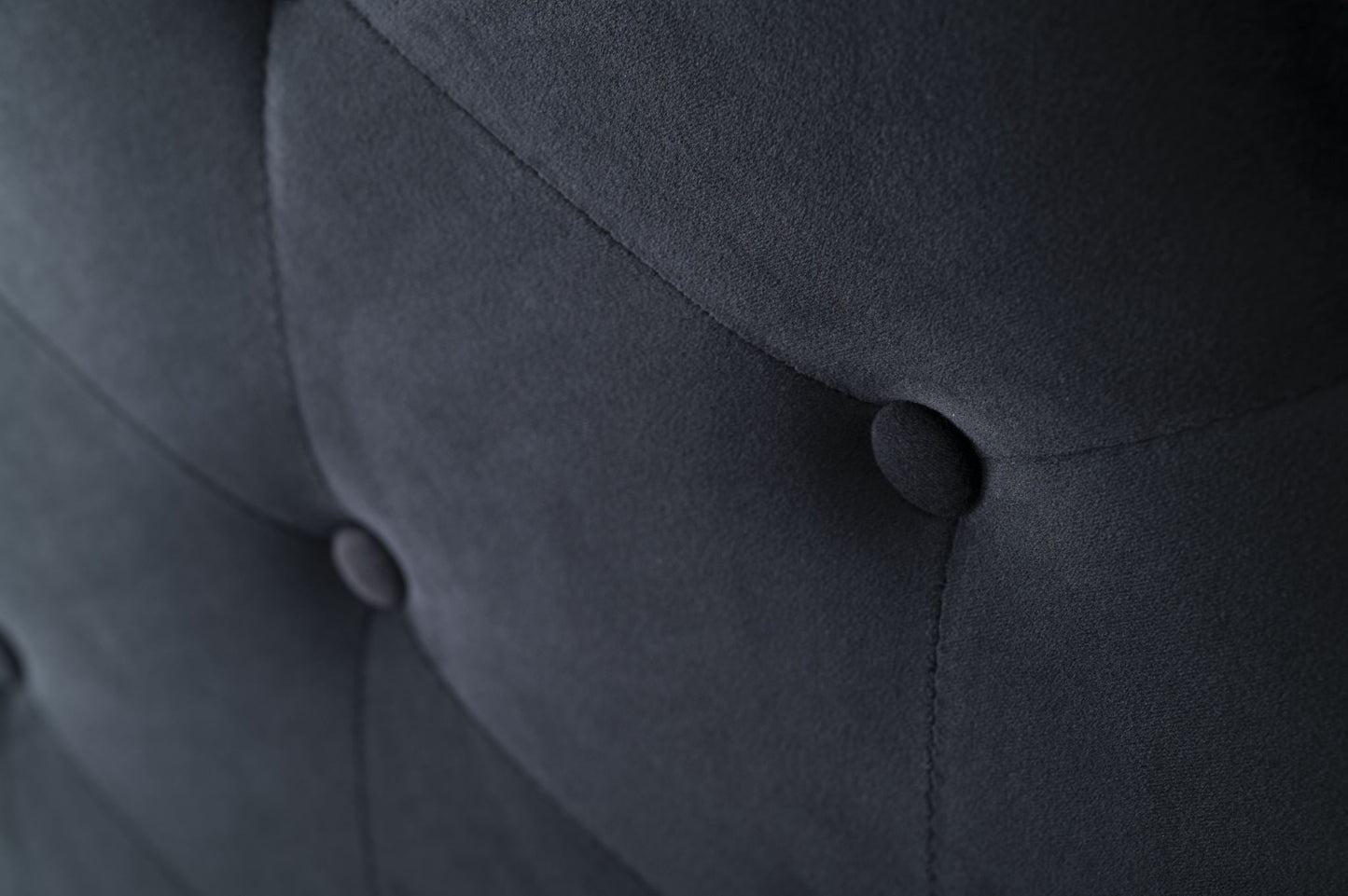 Fenland Headboard Black Velvet Double Size sue-e furniture