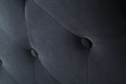 Fenland Headboard Black Velvet Double Size sue-e furniture