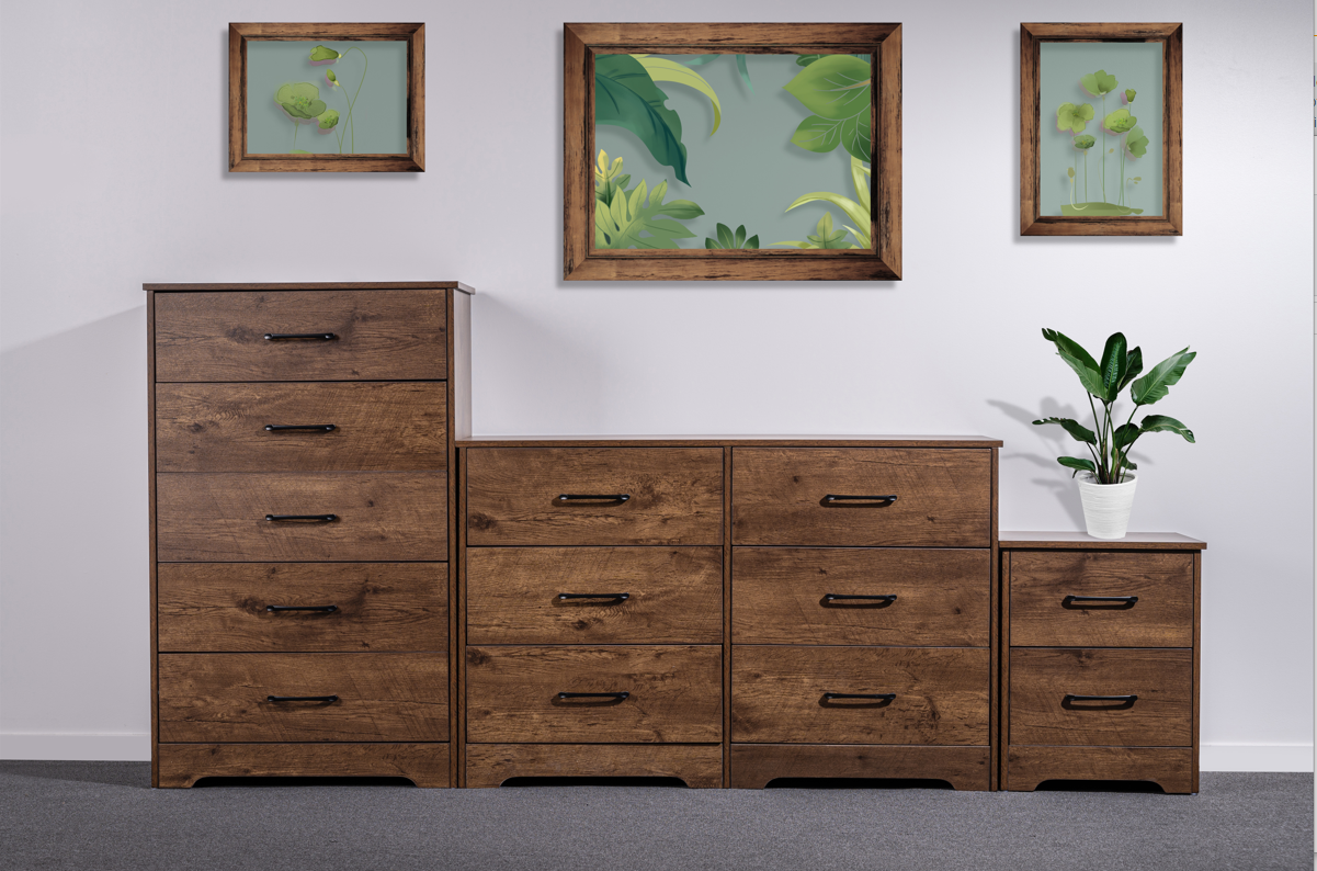 'Althea' Walnut Color BedSide Table sue-e furniture