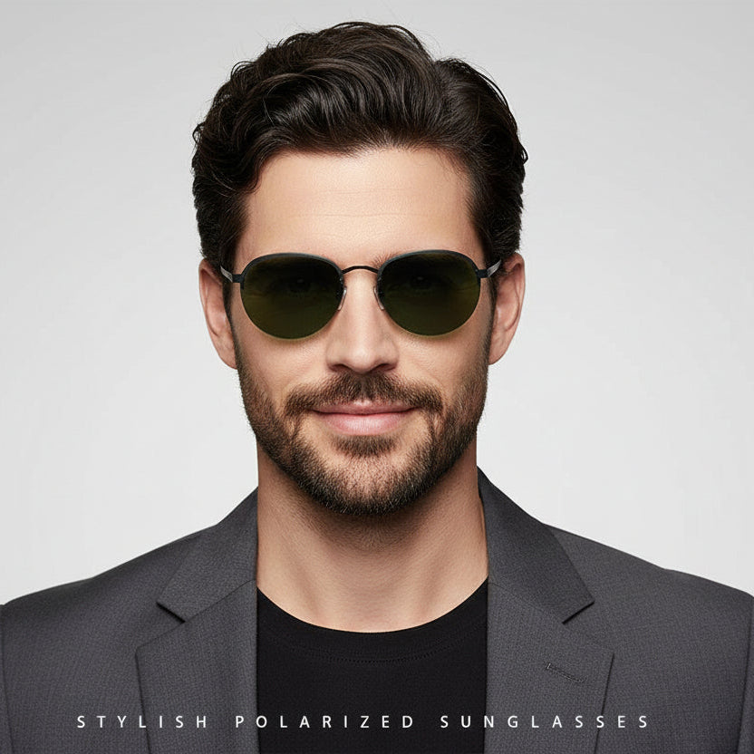BLACK/ DARK GREEN HD Polarized Lens Sunglasses Anti-Blue Ray Hydrophobic dealonline.co.nz