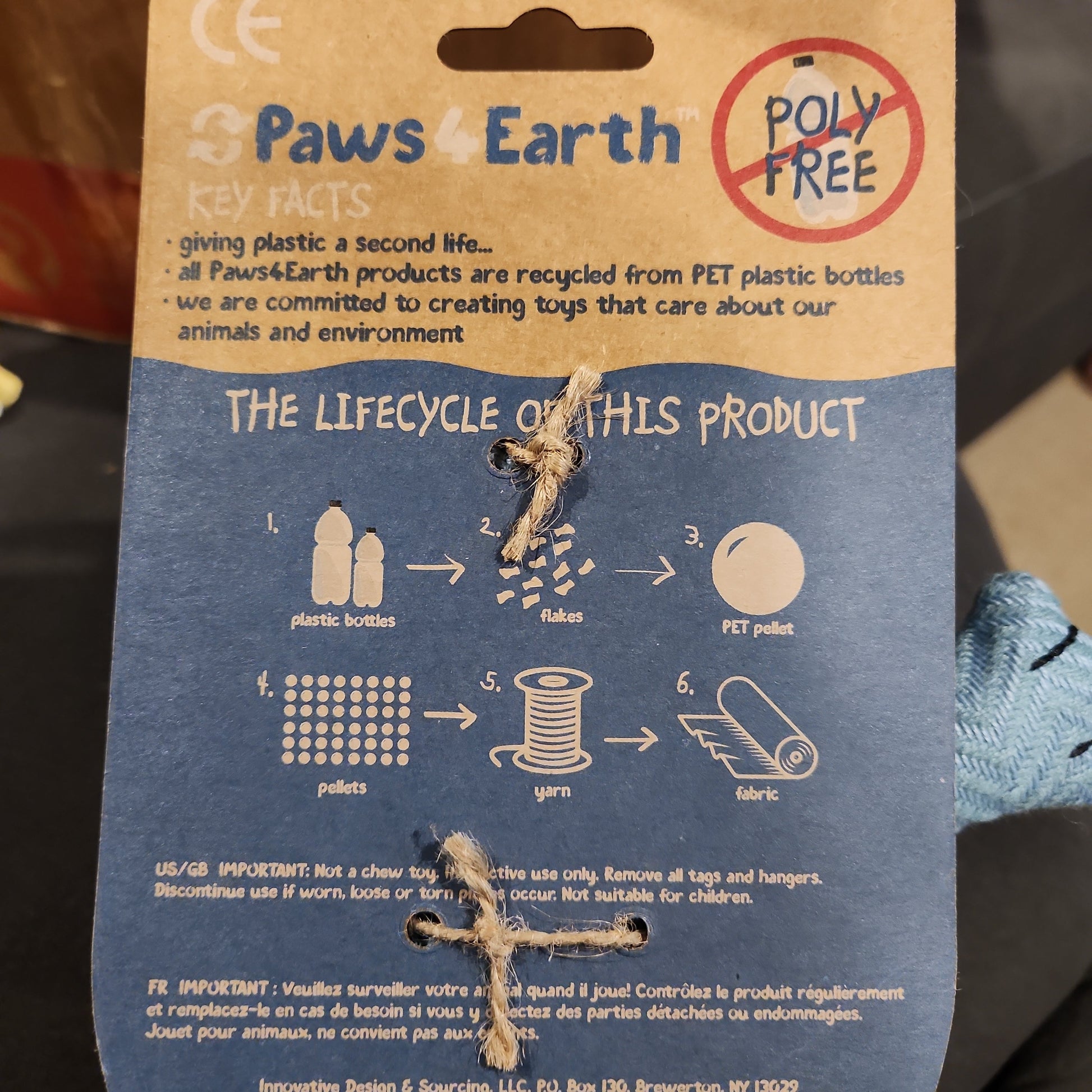 Paws 4 Earth Dog Toy, Gecko with Rope Tail Animal Addiction Limited