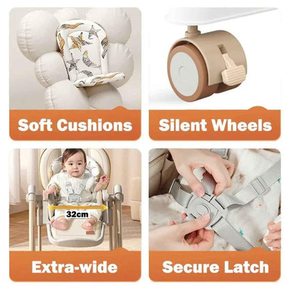 Preorder - Jupiter Beige 2-in-1 High Chair & Swing
