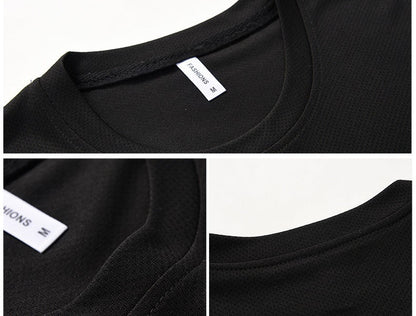 NZ-2XL-Mens 2 Piece Outfit Sport Set Short Sleeve Summer Leisure Short Thin Sets dealonline.co.nz