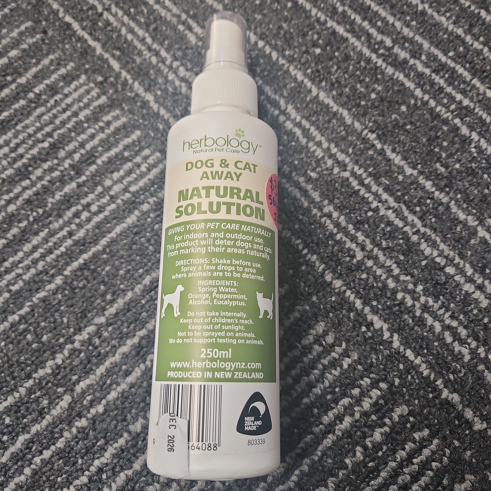 Herbology Dog & Cat Away Natural Solution 250ml Animal Addiction Limited