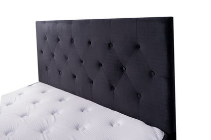 Fenland Headboard Black Velvet Double Size sue-e furniture