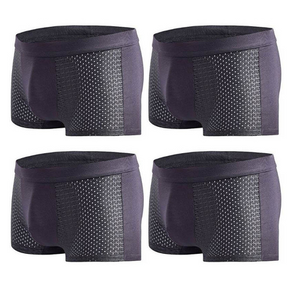 Men's Modal Boxer Shorts — Breathable Mesh Mid-Waist Underwear | Single & 4-Pack - ShopHub