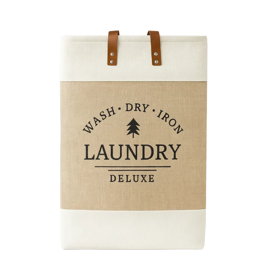 Frankly Cotton Laundry Deluxe Hamper with Handles Nest & Stem Homewares