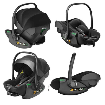 Crown i-Size Reclining Capsule Car Seat + 360 Rotating ISOFIX Base - BLACK