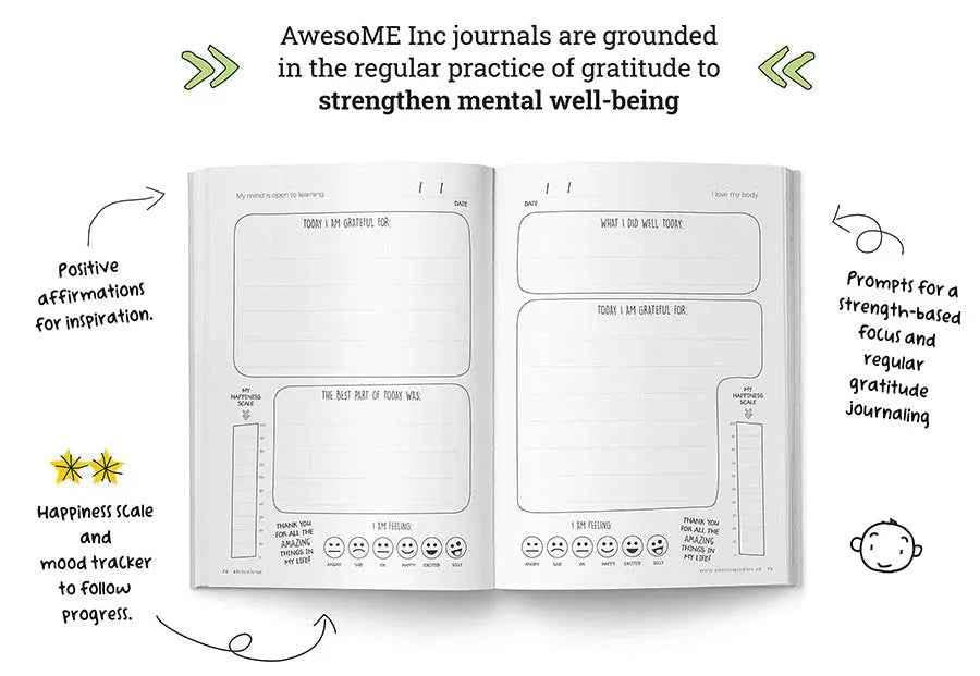 Resilient ME Gratitude Journal for Kids – Awesome Ends in ME (age 5-12)