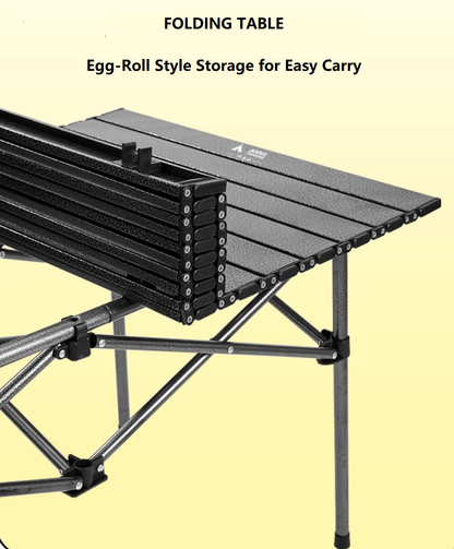 Adjustable Folding Camping Table – Portable Outdoor Table 51cm ECOTREK