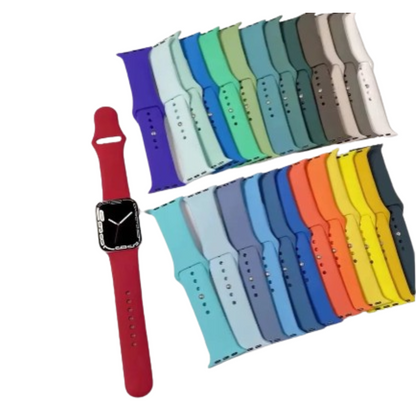 Silicone Replacement Strap for Apple Watch Series (38mm - 42mm) (available in 45 colours) Habicare
