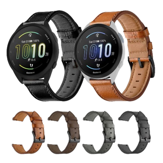 Leather Watch Strap for the Garmin Forerunner  (available in 12 different colours) Habicare