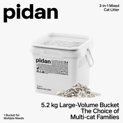 PIDAN 3-in-1 Blend Cat Litter (Tofu, Spherical Bentonite Clay,  Activated Carbon Infused Tofu) Pidan New Zealand