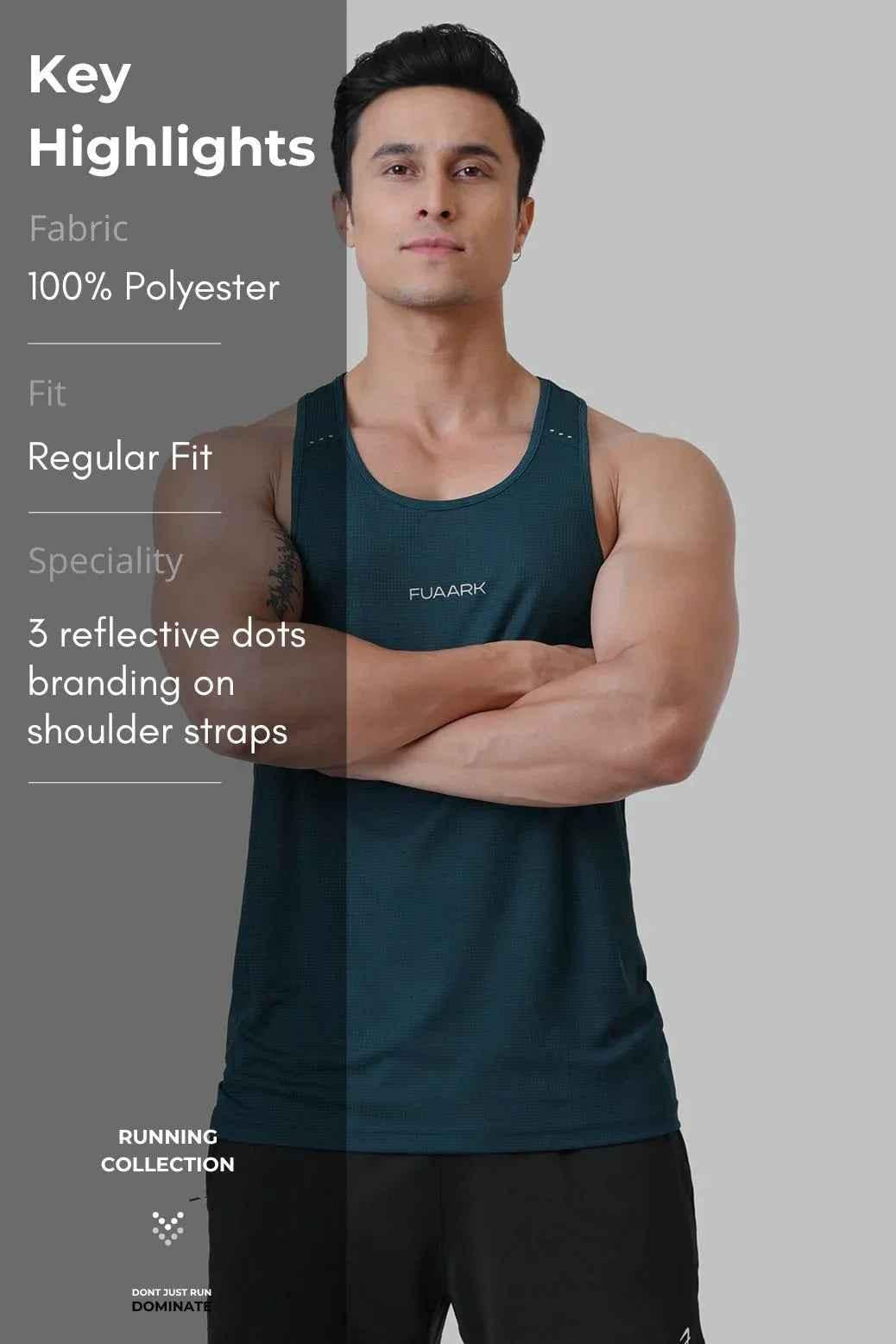 Checks Running Tank Bottle Green